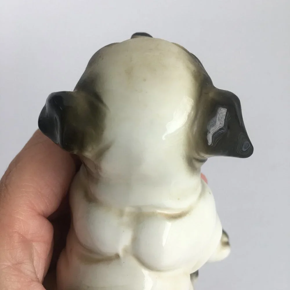 Vintage Dog‎ Figurine Statue - English Bulldog Pup Puppy